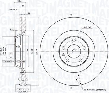 Magneti Marelli 360406002101 - Disque de frein cwaw.fr