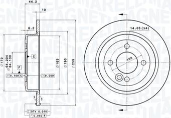 Magneti Marelli 360406002801 - Disque de frein cwaw.fr