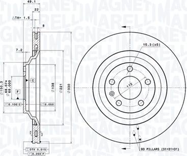 Magneti Marelli 360406002201 - Disque de frein cwaw.fr