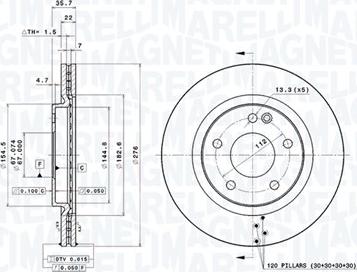 Magneti Marelli 360406007001 - Disque de frein cwaw.fr