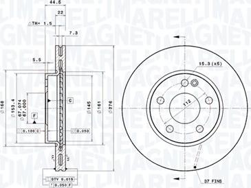 Magneti Marelli 360406007201 - Disque de frein cwaw.fr