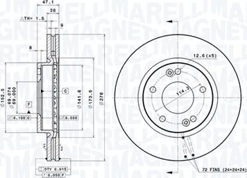 Magneti Marelli 360406019601 - Disque de frein cwaw.fr