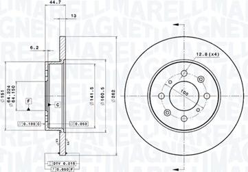 Magneti Marelli 360406014500 - Disque de frein cwaw.fr