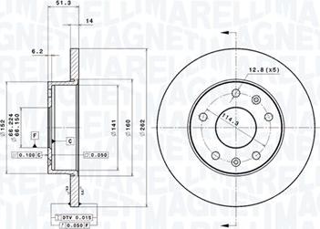 Magneti Marelli 360406014801 - Disque de frein cwaw.fr