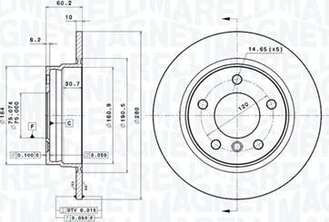 Magneti Marelli 360406016101 - Disque de frein cwaw.fr