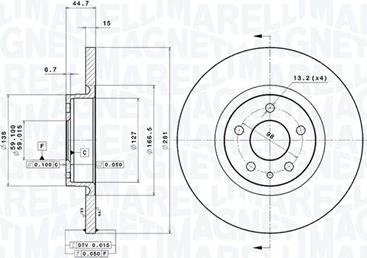 Magneti Marelli 360406010501 - Disque de frein cwaw.fr