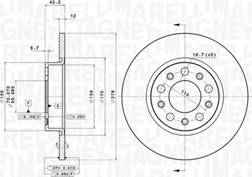 Magneti Marelli 360406011401 - Disque de frein cwaw.fr