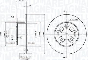 Magneti Marelli 360406012601 - Disque de frein cwaw.fr