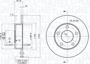 Magneti Marelli 360406012801 - Disque de frein cwaw.fr