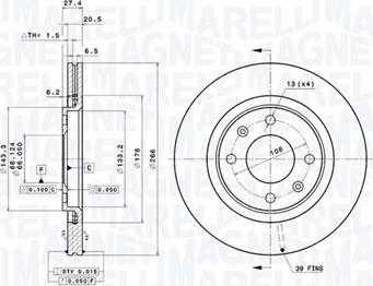 Magneti Marelli 360406017801 - Disque de frein cwaw.fr