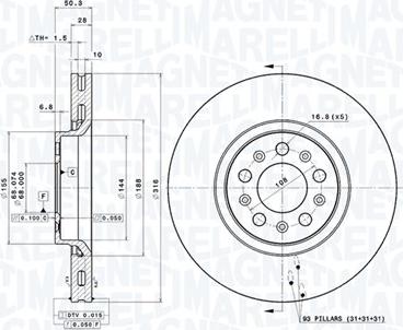 Magneti Marelli 360406089401 - Disque de frein cwaw.fr