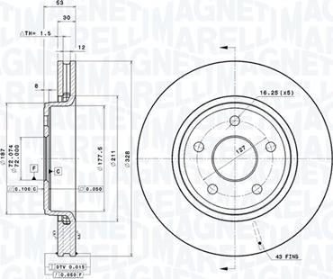 Magneti Marelli 360406089201 - Disque de frein cwaw.fr