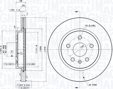 Magneti Marelli 360406080901 - Disque de frein cwaw.fr