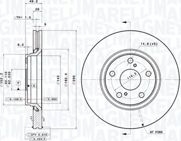 Magneti Marelli 360406080501 - Disque de frein cwaw.fr