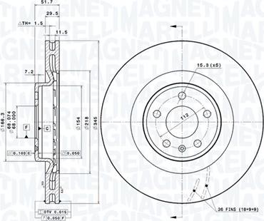 Magneti Marelli 360406081601 - Disque de frein cwaw.fr