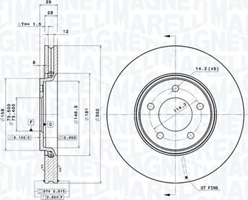 Magneti Marelli 360406087401 - Disque de frein cwaw.fr