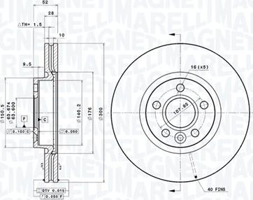 Magneti Marelli 360406087601 - Disque de frein cwaw.fr