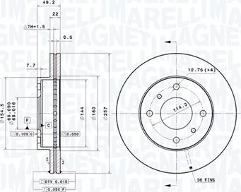 Magneti Marelli 360406035301 - Disque de frein cwaw.fr