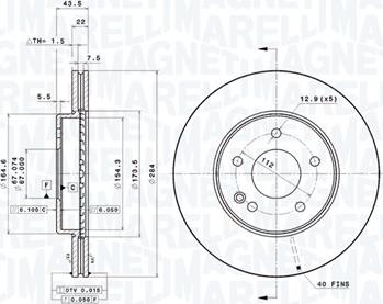 Magneti Marelli 360406031301 - Disque de frein cwaw.fr