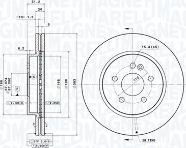 Magneti Marelli 360406033601 - Disque de frein cwaw.fr