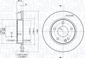 Magneti Marelli 360406032601 - Disque de frein cwaw.fr