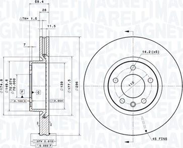 Magneti Marelli 360406037701 - Disque de frein cwaw.fr