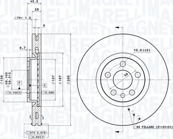 Magneti Marelli 360406029601 - Disque de frein cwaw.fr