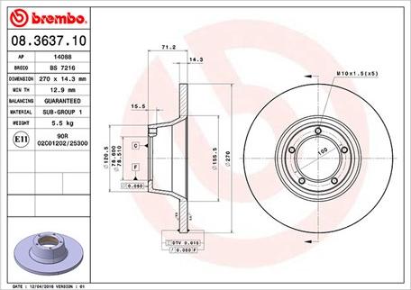 Magneti Marelli 360406024400 - Disque de frein cwaw.fr