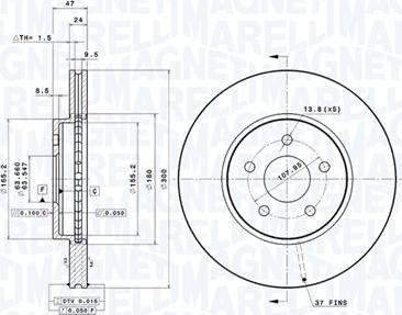 Magneti Marelli 360406026101 - Disque de frein cwaw.fr