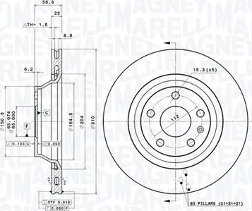 Magneti Marelli 360406075101 - Disque de frein cwaw.fr