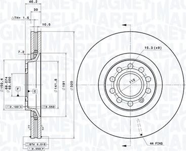 Magneti Marelli 360406075201 - Disque de frein cwaw.fr