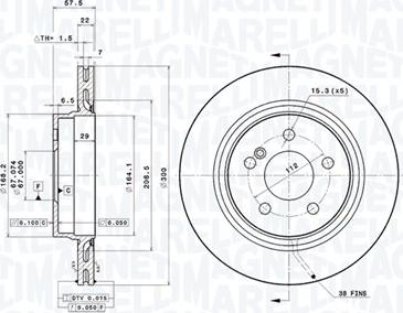 Magneti Marelli 360406076700 - Disque de frein cwaw.fr