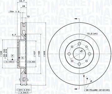 Magneti Marelli 360406071800 - Disque de frein cwaw.fr