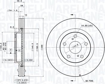 Magneti Marelli 360406078801 - Disque de frein cwaw.fr