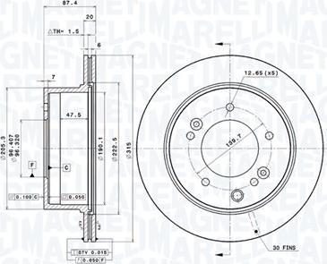 Magneti Marelli 360406078301 - Disque de frein cwaw.fr