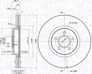 Magneti Marelli 360406077900 - Disque de frein cwaw.fr