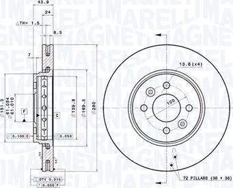 Magneti Marelli 360406145601 - Disque de frein cwaw.fr