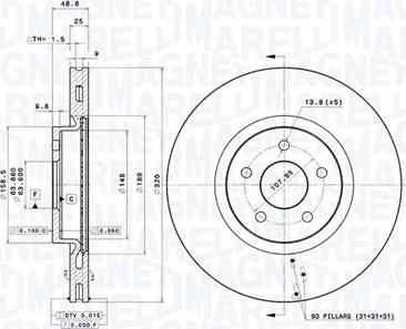 Magneti Marelli 360406156401 - Disque de frein cwaw.fr