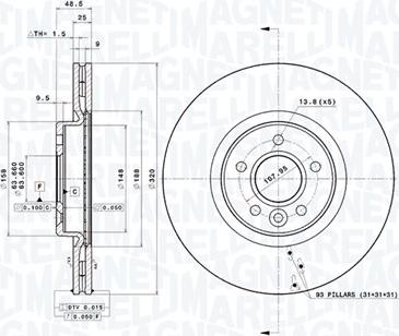 Magneti Marelli 360406156501 - Disque de frein cwaw.fr