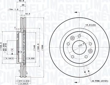 Magneti Marelli 360406156801 - Disque de frein cwaw.fr