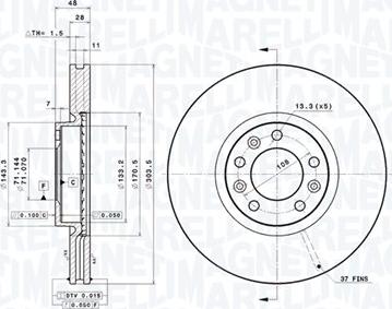 Magneti Marelli 360406152101 - Disque de frein cwaw.fr