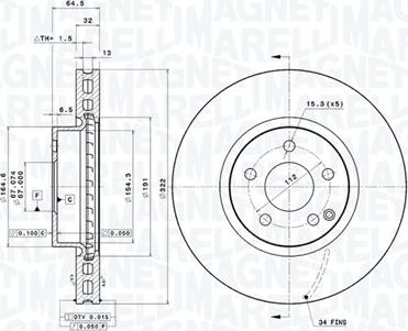 Magneti Marelli 360406109401 - Disque de frein cwaw.fr