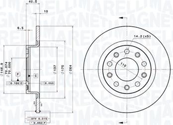 Magneti Marelli 360406104201 - Disque de frein cwaw.fr