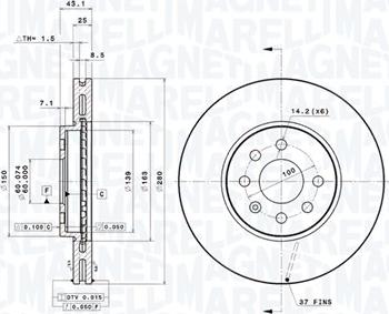 Magneti Marelli 360406108100 - Disque de frein cwaw.fr