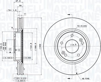 Magneti Marelli 360406108801 - Disque de frein cwaw.fr