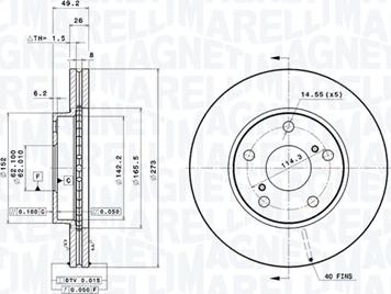 Magneti Marelli 360406102001 - Disque de frein cwaw.fr