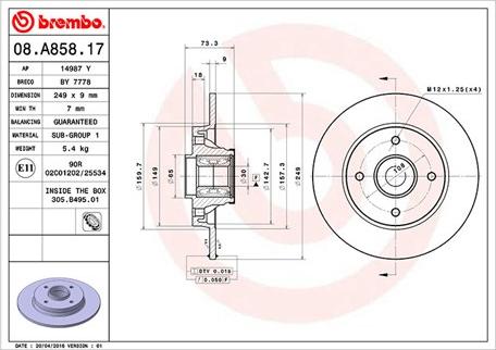 Magneti Marelli 360406107900 - Disque de frein cwaw.fr