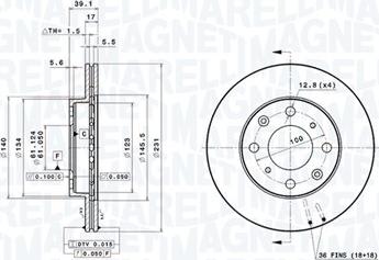 Magneti Marelli 360406119500 - Disque de frein cwaw.fr