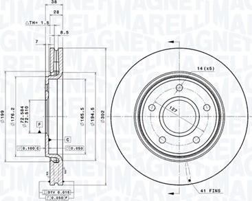 Magneti Marelli 360406119601 - Disque de frein cwaw.fr