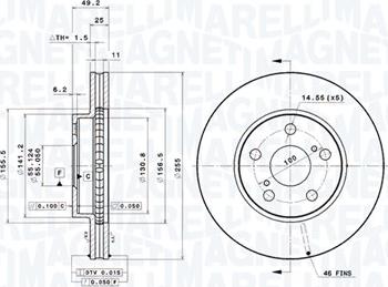 Magneti Marelli 360406115501 - Disque de frein cwaw.fr